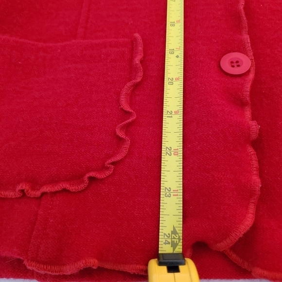 Franco Valeri Wool Red Long-sleeved Sweater. Size M - Picture 6 of 7